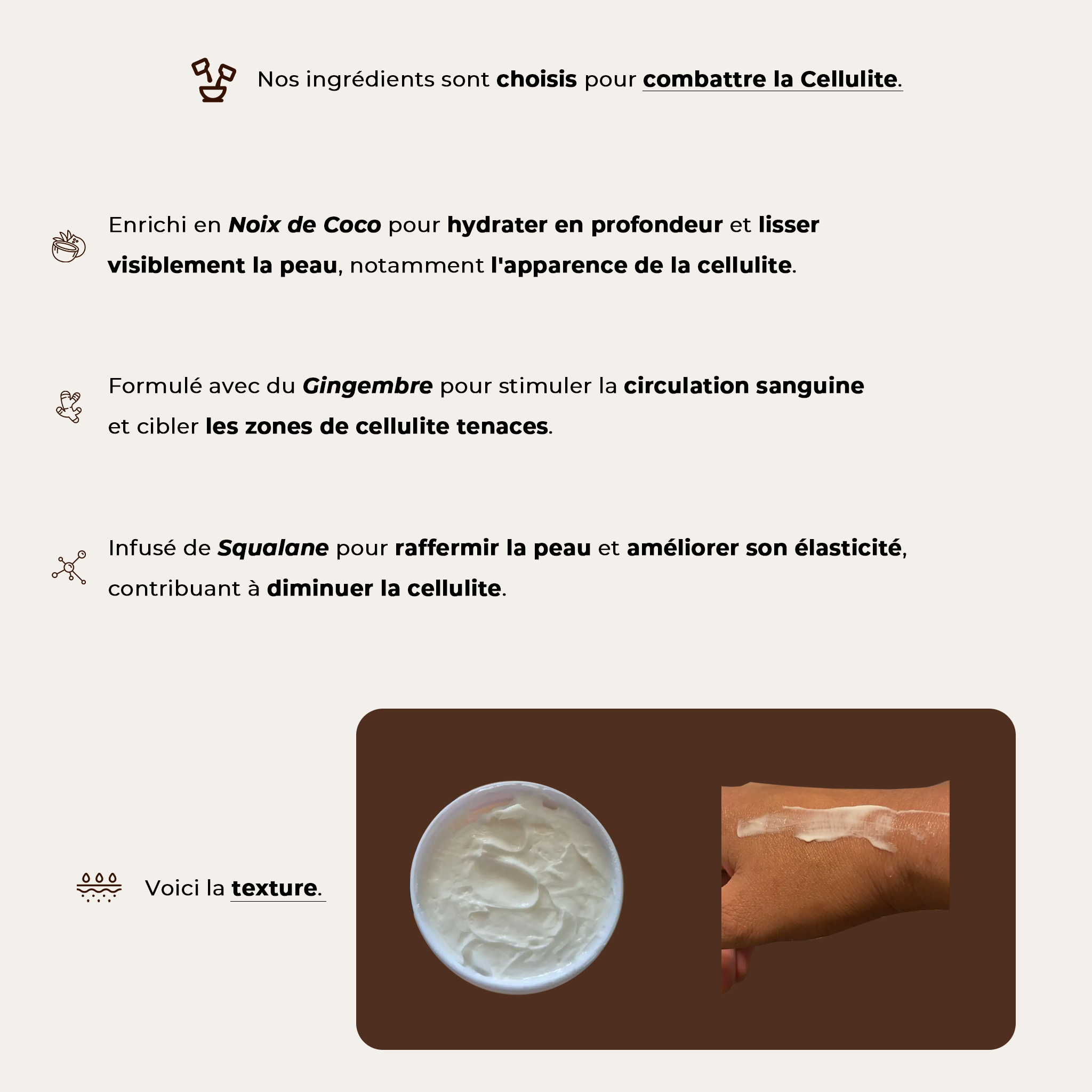 Crème hydratante Anti-cellulite